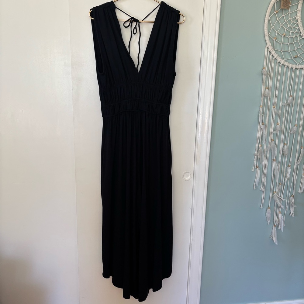 Anthropologie Black pant jumpsuit Medium